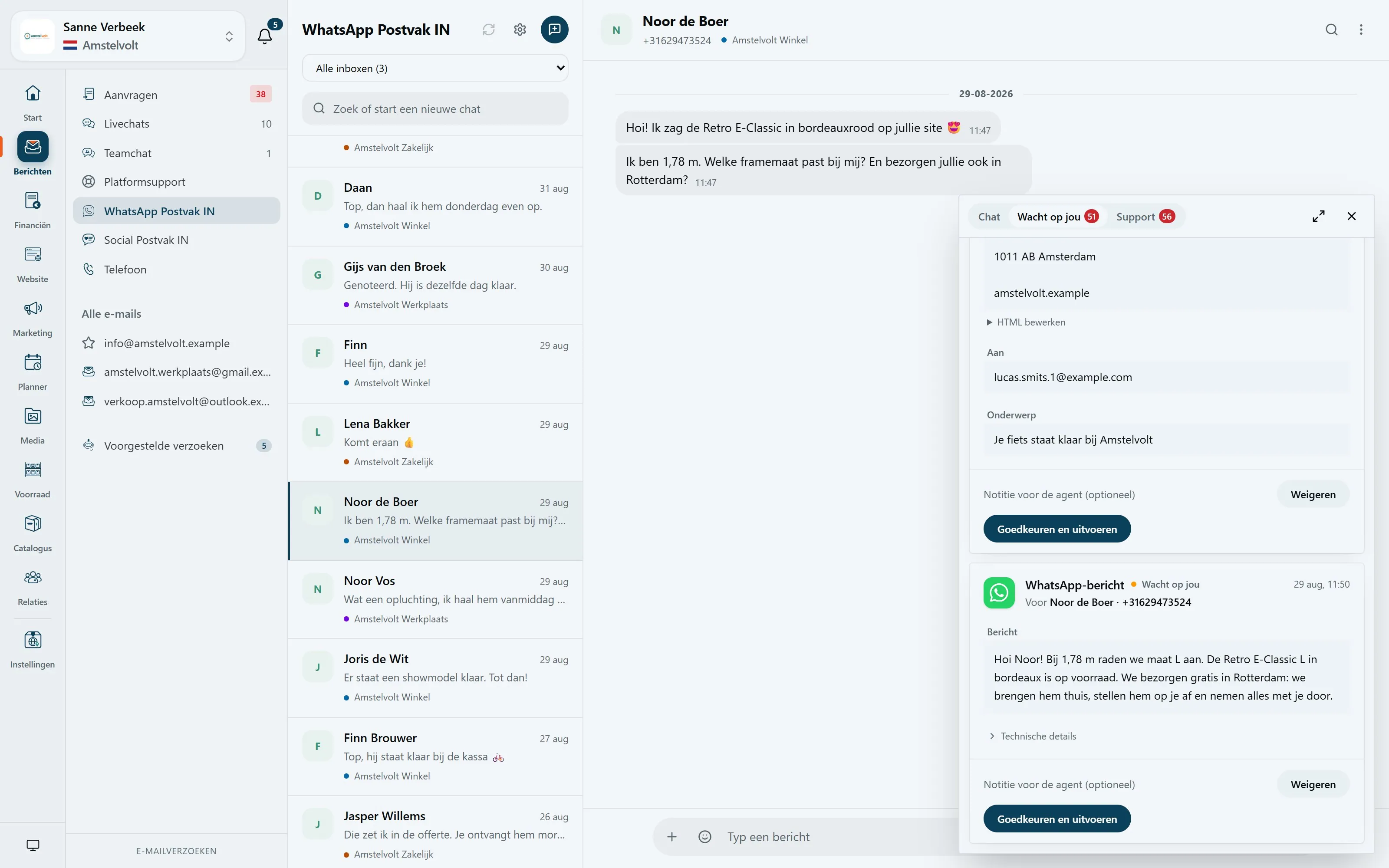 Assistent: De Assistent zet het antwoord klaar (Amstelvolt-demo)