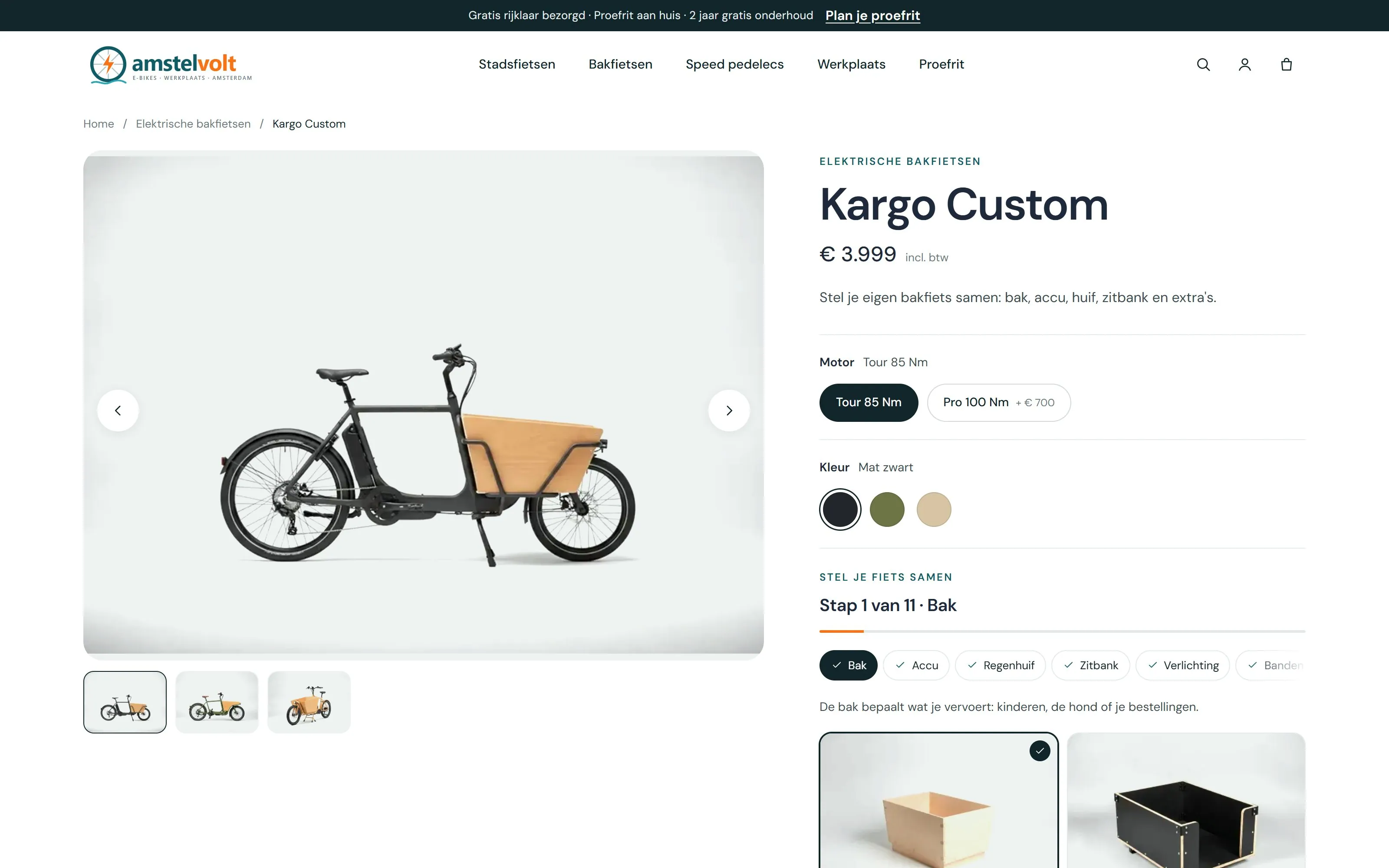 De Amstelvolt-webshop, gebouwd met BisAssist