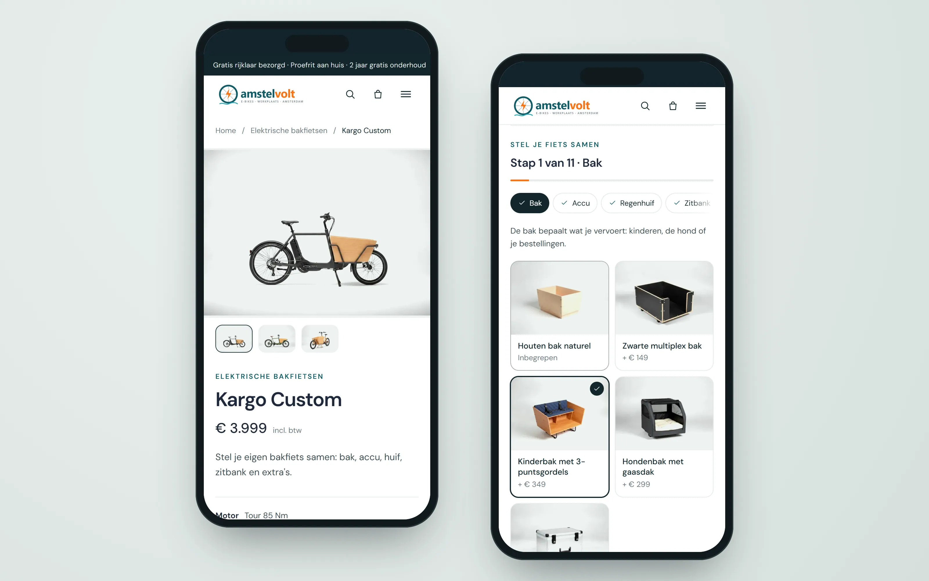 Webshop: Een echte webshop, ook op je telefoon (Amstelvolt-demo)